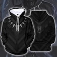 thumbnail image 3 of Sudaderas con capucha con estampado 3D de la pantera negra de la película de Marvel para hombres y mujeres, chaquetas con bolsillo con cremallera de hip hop, popular, 3 of 4
