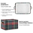 thumbnail image 2 of Yayeee 2 Pack Canvas Storage Basket with Handles for Shelves Fabric Bins Closet Organizer, Warm Tartan Mosaic, 2 of 8