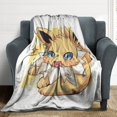 thumbnail image 5 of Pokemon Eevee Jolteon Throw Blanket Cute Flannel for Boys Girls Men Women, 5 of 7