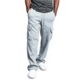 thumbnail image 3 of G-Style USA Men's Heavyweight Fleece Lounge Cargo Sweatpants, Up to 6XL, 3 of 7