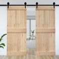 thumbnail image 6 of vidaXL NARVIK 37.4"x82.7" Solid Pine Wood Sliding Barn Door, Natural Brown, No Hardware Kits, 6 of 10