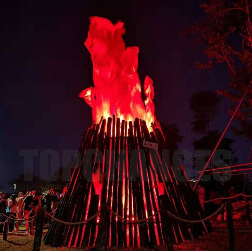 TOPCHANCES Artificial LED Flame Light DJ Fake Fire Light Stage Atmosphere Flame Lamp