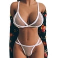 thumbnail image 1 of Gibobby Lencería de encaje para mujer Conjunto de lencería con aros de 2 piezas para mujer, ropa interior de dos piezas, ropa interior, ropa de dormir, conjunto de lencería co(Blanco, L), 1 of 5