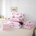 thumbnail image 6 of Manfei Sweet Bowtie 7-Piece King Bedding,Ladybug Daisy King Bed in a Bag,Pink Reversible, 6 of 7