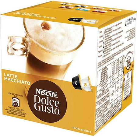 Nescafe Dolce Gusto Latte Macchiato Coffee, 16 ct (8 Beverages)