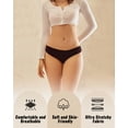 thumbnail image 2 of CuteByte 10 Pack Cotton Underwear for Women High Cut Breathable Hipster Womens Cheeky Bikini Panties M, 2 of 6
