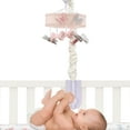 thumbnail image 2 of Lambs & Ivy Baby Blooms Pink Butterfly Musical Baby Crib Mobile Soother Toy, 2 of 7