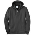 thumbnail image 5 of Port & Company Essential Fleece Full Zip Hooded Sweatshirt-4XL (Charcoal), 5 of 6