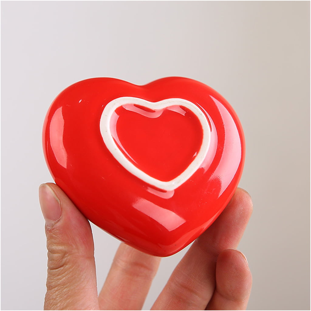 Small Urns for Human Ashes urnas para cenizas humanas Women Red Mini Heart shaped Cremation Decorative Keepsake Urns set for Infant Baby Child Children Grandma Dad Mothers Brother Daughter