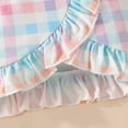 thumbnail image 7 of Plebaso Baby Girls Sleeveless Ruffled Plaid Top Bow Half Skirt Set Two-piece Outfits Baby Summer Clothes Suit, 7 of 7