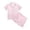 1-Pink57, variant on Big Boy's Satin Stripe Sleepwear Outfits Short Sleeve Button-Up Shirt Shorts Nightwear Casual Lounge Outfits for Children