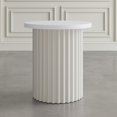 thumbnail image 3 of Jofran Auden 24" Round Mid-Century Modern Fluted Pedestal Base End Table, 3 of 7