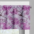 thumbnail image 5 of Ambesonne Bohemian Valance & Curtain, Chinese Hippie Blooms, 55"x30", Fuchsia Brown and Mauve, 5 of 7