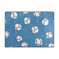 thumbnail image 5 of Yayeee Area Rugs for Living Room 5.2'x4' Indoor Non Slip Washable Bedroom Carpet, Baseballs Pattern, 5 of 5