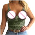 thumbnail image 4 of ICHUANYI Clearance Women Vest Crop Wireless Bra Lingerie Sexy V-Neck Underwear Camisole(Green, XL) Ichuanyi Ichuanyi, 4 of 7