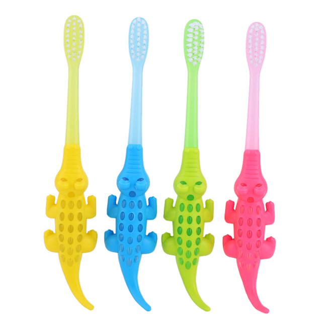 4 Uds Cepillo de dientes suave para Niños Vhermosa utensilio para cuidado bucal