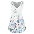thumbnail image 4 of Patlollav Women Summer Sexy Fold Print Regular Lace Sleeveless V Neck Button Tops, 4 of 6