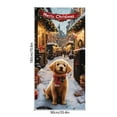 thumbnail image 3 of Kumdkd Christmas Door Cover Curtain Banner - Santa Claus & Dog-Themed Outdoor Holiday Decoration (90x180cm/35.43x70.87in), Multicolor Polyester Fabric for Festive Home Display, 3 of 6