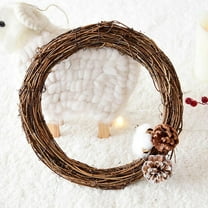Natural Grapevine Wreath Rustic Ring Wreath DIY Crafts Base for Christmas Wreath Door Garland Home Decoration Gift Hanging Decor
