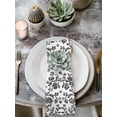 thumbnail image 3 of Cloth Napkins Set of 6 - 20x20 Inches, Black Flower Washable Reusable Table Napkins, Vintage Farmhouse Boho Leaf Spring Plant Soft & Absortbent Dining Napkin for Party Wedding Hotel Restaurant, 3 of 8