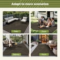thumbnail image 4 of DEORAB Outdoor Rug Reversible 8x10' Patio Rug,Clearance Outside Plastic Waterproof Mat,Fordable Floor Rug for Patio, Camping, RV, Deck, Porch, Balcony, Backyard, black&brown, 4 of 6