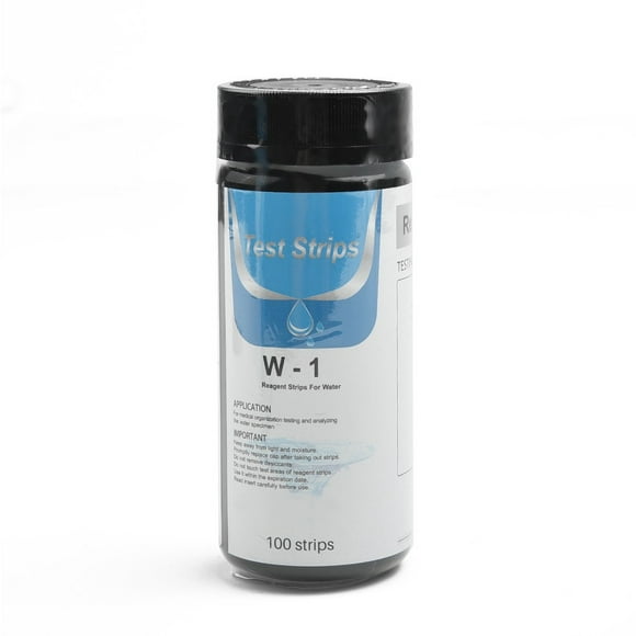 Mosiee 100 Pcs Bandelettes de Test de Dureté Totale de l'Eau Kit de Test Rapide et Facile 0-425 Ppm Bandelettes de Test de l'Eau Potable Ph Brome