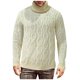 thumbnail image 1 of Gibobby Suéter para hombre Suéter clásico de gran tamaño para hombre, de manga larga, cuello redondo, suéter de punto, para la calle(Beige,Grande), 1 of 5
