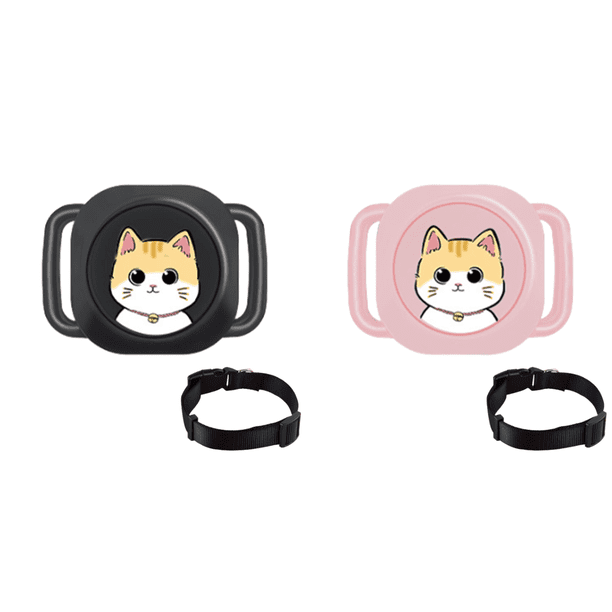 Collar Localización Rastreador Antipérdida para Gatos Y Cachorros Localizador Global Remoto Adecuado para Búsqueda IPhone (negro)