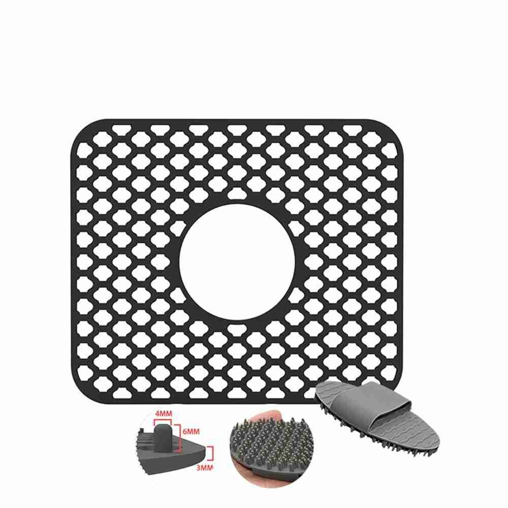 Home Kitchen Drying Quick Drain Anti Slip Sink Mat Sink Protector Pad