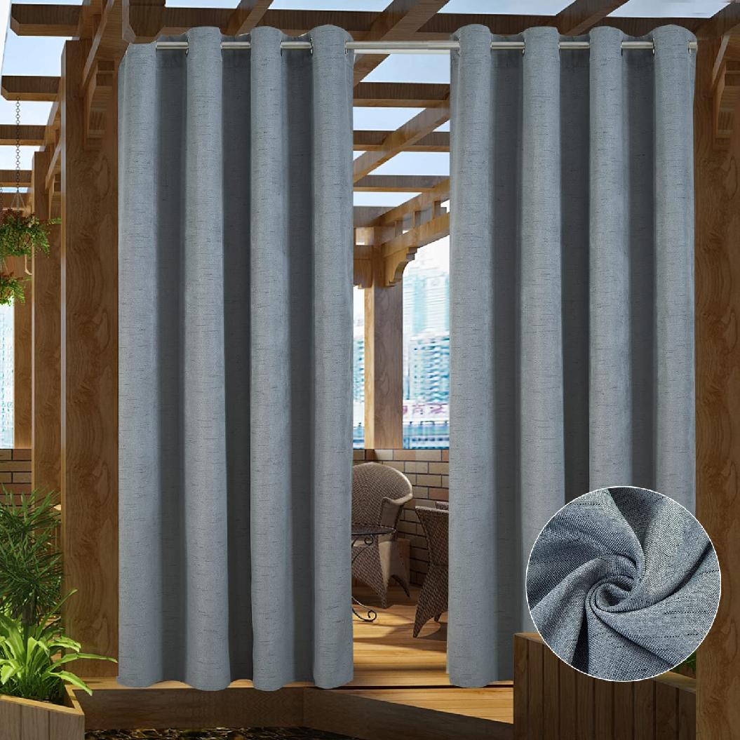 Outdoor Curtains for Patio Waterproof Grommet Indoor / Outside Sun