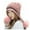 Z1 Pink, variant on Winter Hat for Women, Knit Beanie for Women with Ties to Adjust, Womens Winter Hat Cold Weather