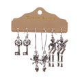thumbnail image 1 of Pendientes De Esqueleto De Halloween Gotas De Oreja De Esqueleto Punk Hip-Hop Pendientes Joyería Gran Regalo Para Amigos 3 Par/Set Yuarrent AP007573-04, 1 of 4