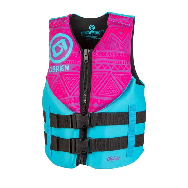 O'Brien USCG Approved Pink/Aqua Junior Life Jacket