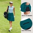 thumbnail image 6 of Pinspark Golf Skirts for Women High Waisted Athletic Skirt with Shorts Pleated Long Skirt Casual Rip Skirt, 6 of 6