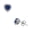 Blue, variant on 925 Sterling Silver Love Heart Multicolor White CZ Stud Earrings