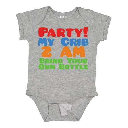 

Inktastic Party at My Crib Gift Baby Boy or Baby Girl Bodysuit