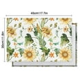 thumbnail image 5 of Sunflower Placemats Set of 6, Machine Washable Durable Linen Table Mats with Heat Resistant Boho Floral Design Featuring Rustic Butterflies and Bees for Dining, 5 of 5