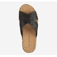 thumbnail image 4 of Johnston & Murphy Women's Michelle Cross-Strap Slide Sandal Black Washed Sheepskin - 78-14427, 4 of 5