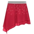 thumbnail image 3 of YUUMIN Toddler Girls Elastic Waistband Shiny Pleated Mini Skater Skirt Flared Ballet Dance Skirts 6-16 Years Red 10, 3 of 6