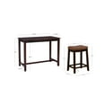 thumbnail image 6 of Linon Claridge 3-Piece Counter Height Tavern Set, Brown with Cognac Faux Leather, 6 of 14