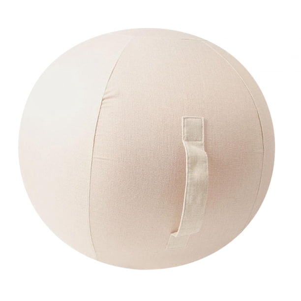Cubierta de pelota de yoga Sunnimix con mango Ligero Anti explosión Piel protectora beige 75cm