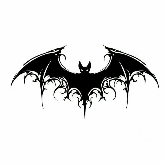 LAMIRO Bat Shaped Metal Halloween Wall Decoration with Stickers, Indoor Outdoor Hanging Art for Home/Commercial/Festival Use, Instant Spooky Atmosphere Creator