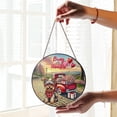thumbnail image 2 of Be My Valentine's Yorkshire Terrier Truck Full of Love Flower Balloon Stained Glass Suncatcher Yorkie Dog Lover Gifts Window Hanging Sign Decor - 02029, 2 of 5