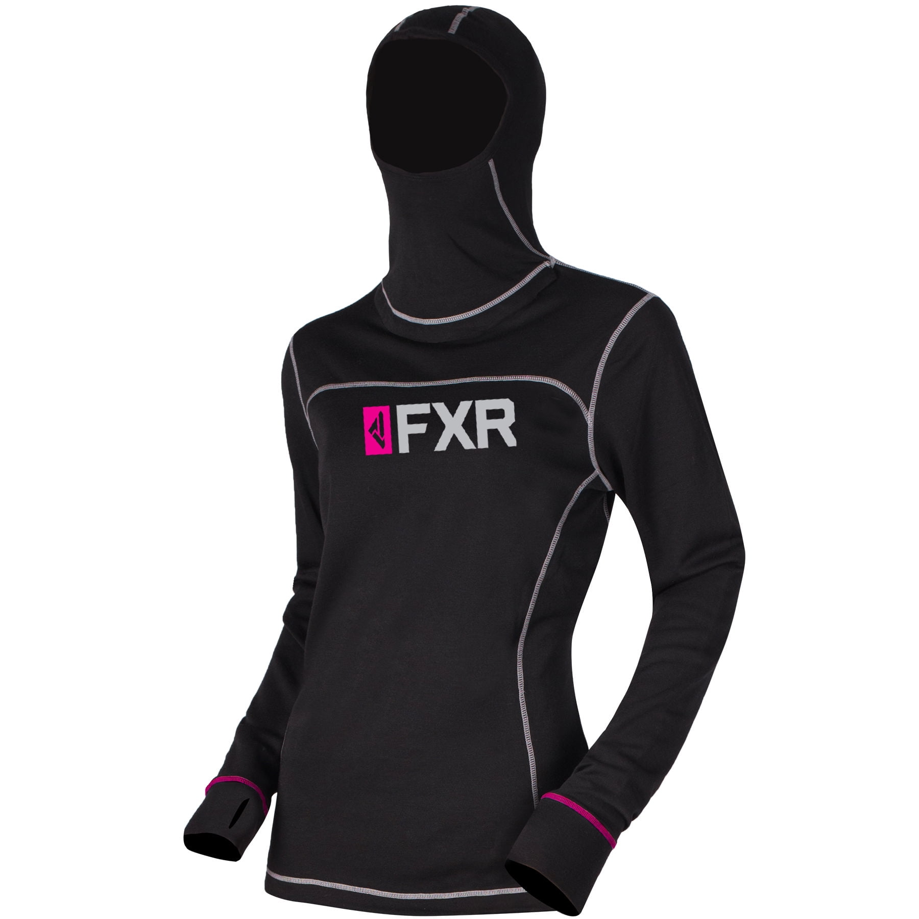 FXR Adult Black//Charcoal//Elec Pink Shredder Tech Balaclava Snowmobile 2020