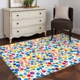 thumbnail image 3 of Polka Dots Area Rugs 4x6 ft Watercolor Blue Yellow Red Washable Rug Non Slip Indoor Carpet Absorbent Floor Mat for Living Room Bedroom Dining Room, 3 of 9
