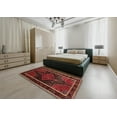 thumbnail image 4 of Ahgly Company Indoor Square Traditional Dark Sienna Brown Persian Area Rugs, 8' Square, 4 of 6
