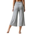 thumbnail image 5 of ibiyuan Women Pants Casual High Waisted Women's Palazzo Pants Stretchy Trousers Pants for Women Drawstring Women Lounge Pants Spring Fashion Beach Bottoms, 5 of 9