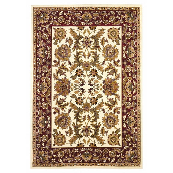 9' x 13' Polypropylene Ivory or Red Area Rug