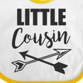 thumbnail image 4 of Inktastic Little Cousin with Arrows Boys or Girls Baby Bib, 4 of 4