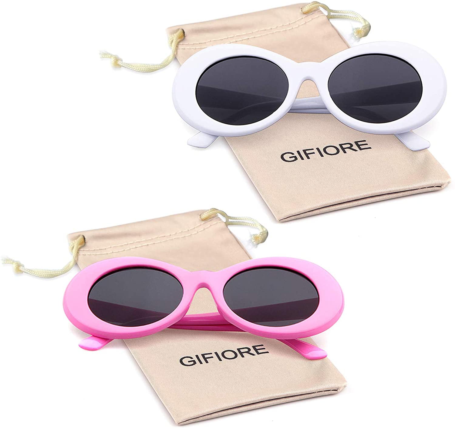 Novelty White Clout Goggles Kurt Cobain Glasses Party Sunglasses Women Men 